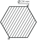 Шестигранник нержавеющий (пруток) 24 мм. 30Х13 горячекатаный, матовый